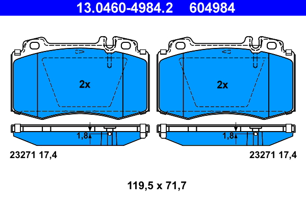 Brake Pad Set, disc brake (Front axle)  Art. 13046049842