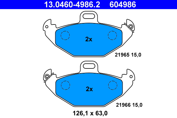 Brake Pad Set, disc brake (Rear axle)  Art. 13046049862