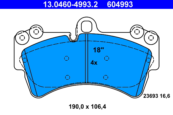 Brake Pad Set, disc brake (Front axle)  Art. 13046049932