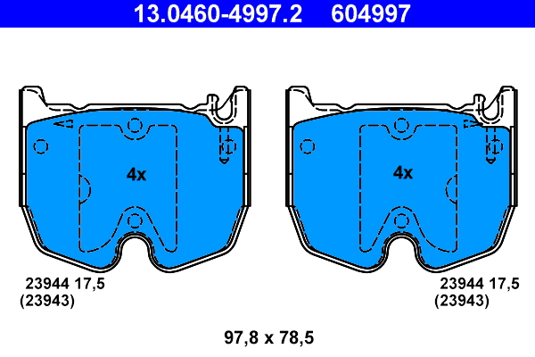 Brake Pad Set, disc brake (Front axle)  Art. 13046049972