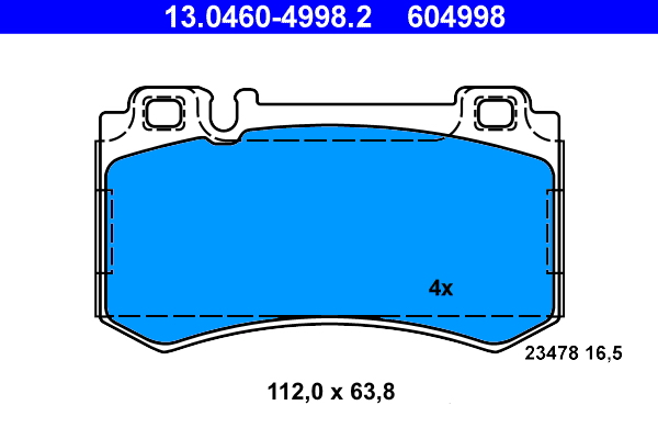 Brake Pad Set, disc brake (Rear axle)  Art. 13046049982