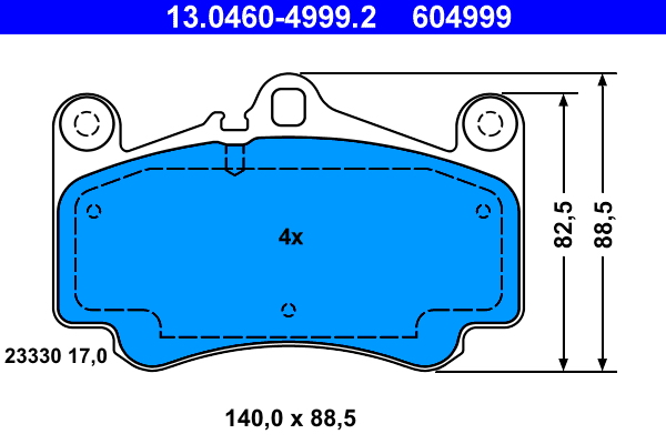 Brake Pad Set, disc brake (Front axle)  Art. 13046049992