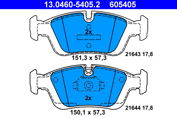 Brake Pad Set, disc brake (Front axle)  Art. 13046054052