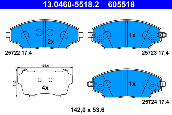 Brake Pad Set, disc brake (Front axle)  Art. 13046055182