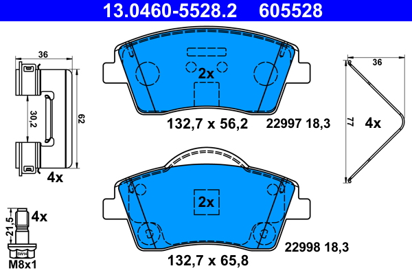 Brake Pad Set, disc brake  Art. 13046055282