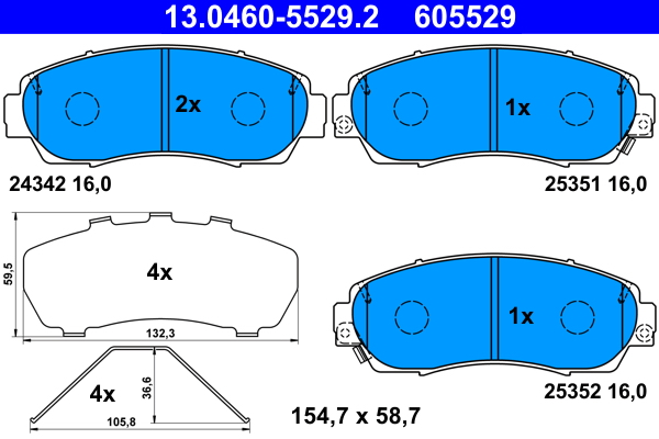 Brake Pad Set, disc brake (Front axle)  Art. 13046055292