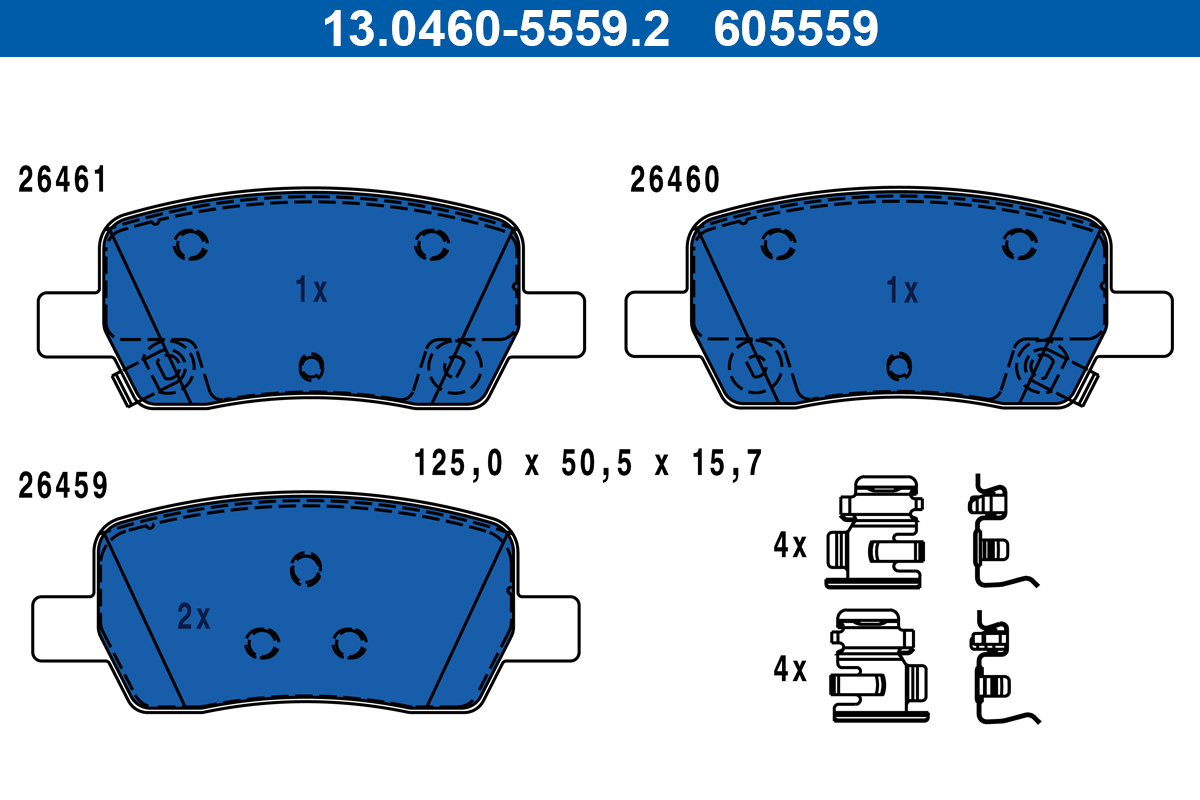 Brake Pad Set, disc brake  Art. 13046055592