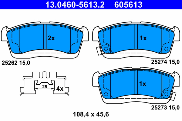 Brake Pad Set, disc brake (Front axle)  Art. 13046056132