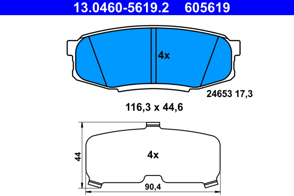 Brake Pad Set, disc brake (Rear axle)  Art. 13046056192