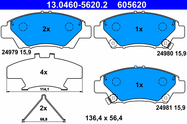 Brake Pad Set, disc brake (Front axle)  Art. 13046056202