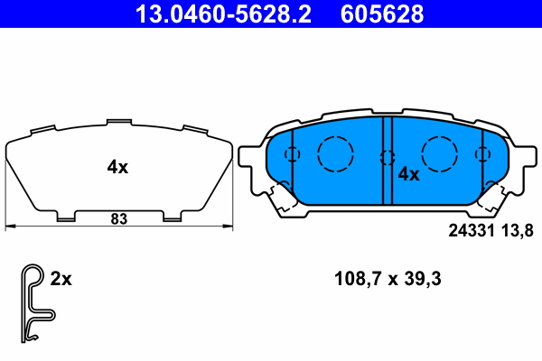 Brake Pad Set, disc brake (Rear axle)  Art. 13046056282