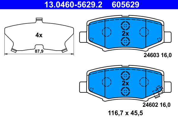 Brake Pad Set, disc brake (Rear axle)  Art. 13046056292