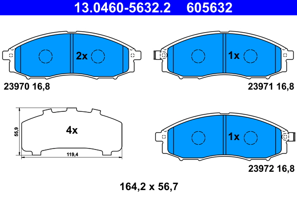 Brake Pad Set, disc brake (Front axle)  Art. 13046056322