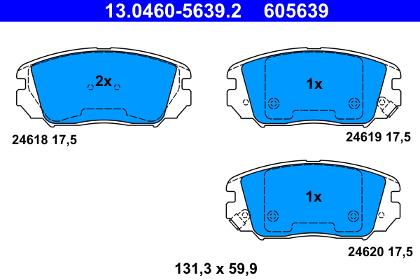 Brake Pad Set, disc brake (Front axle)  Art. 13046056392