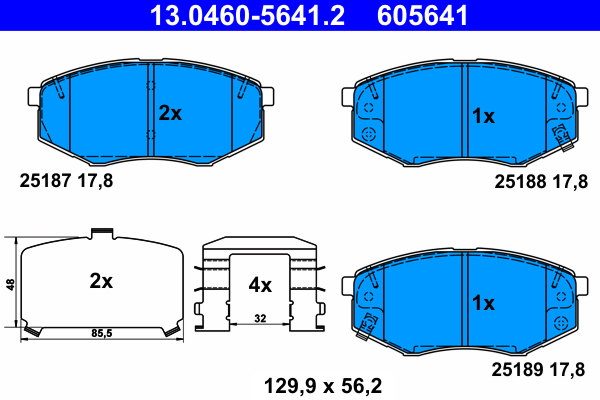 Brake Pad Set, disc brake (Front axle)  Art. 13046056412