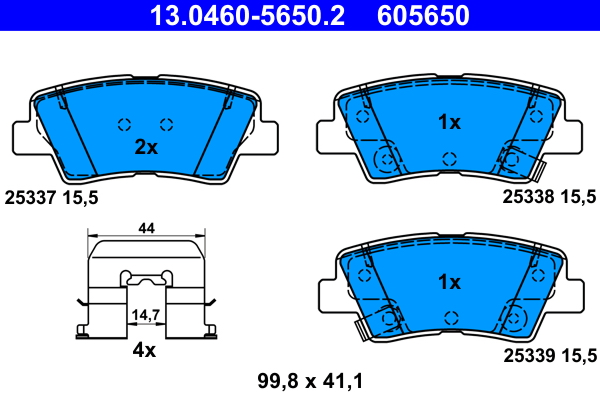 Brake Pad Set, disc brake (Rear axle)  Art. 13046056502