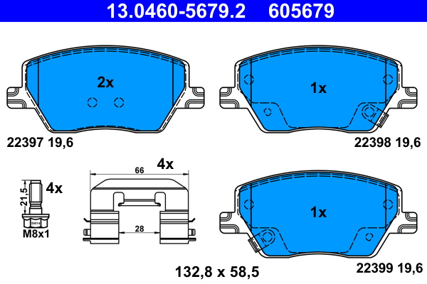 Brake Pad Set, disc brake (Front axle)  Art. 13046056792