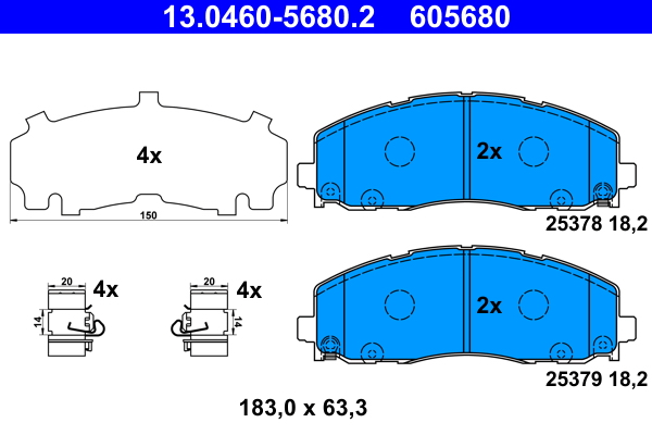 Brake Pad Set, disc brake (Front axle)  Art. 13046056802