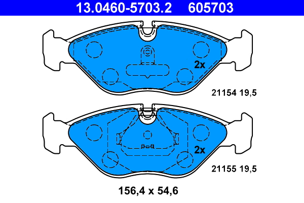 Brake Pad Set, disc brake (Front axle)  Art. 13046057032