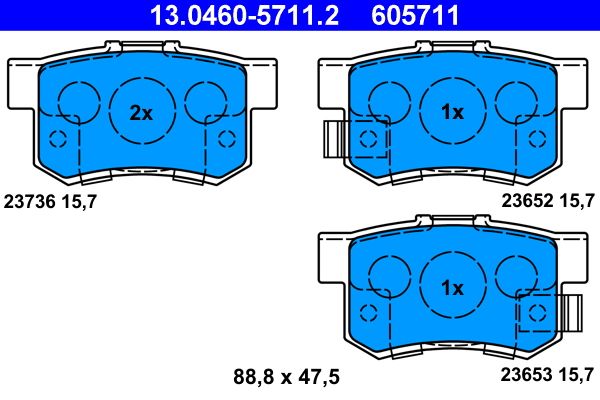 Brake Pad Set, disc brake (Front axle)  Art. 13046057112