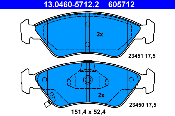 Brake Pad Set, disc brake (Front axle)  Art. 13046057122