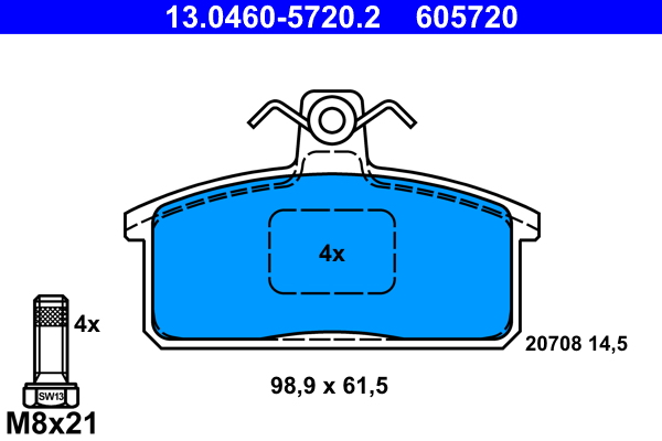 Brake Pad Set, disc brake (Front axle)  Art. 13046057202