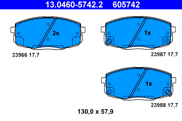 Brake Pad Set, disc brake (Front axle)  Art. 13046057422