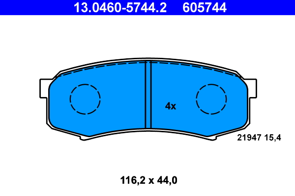 Brake Pad Set, disc brake (Rear axle)  Art. 13046057442