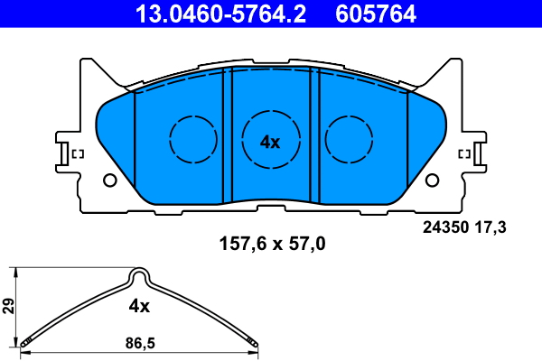 Brake Pad Set, disc brake (Front axle)  Art. 13046057642