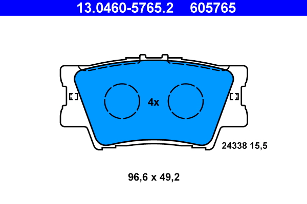 Brake Pad Set, disc brake (Rear axle)  Art. 13046057652