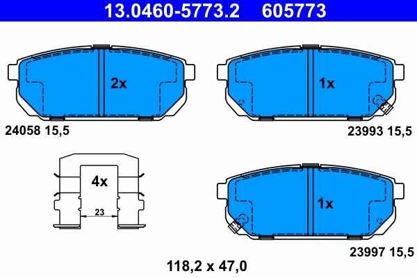 Brake Pad Set, disc brake (Rear axle)  Art. 13046057732