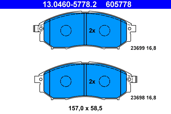 Brake Pad Set, disc brake (Front axle)  Art. 13046057782