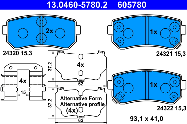 Brake Pad Set, disc brake (Rear axle)  Art. 13046057802