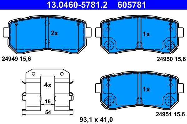 Brake Pad Set, disc brake (Rear axle)  Art. 13046057812