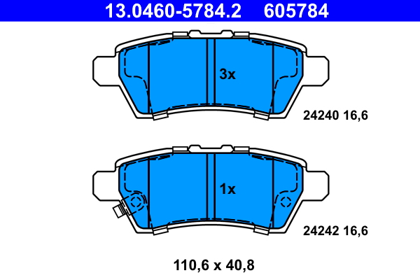 Brake Pad Set, disc brake (Rear axle)  Art. 13046057842