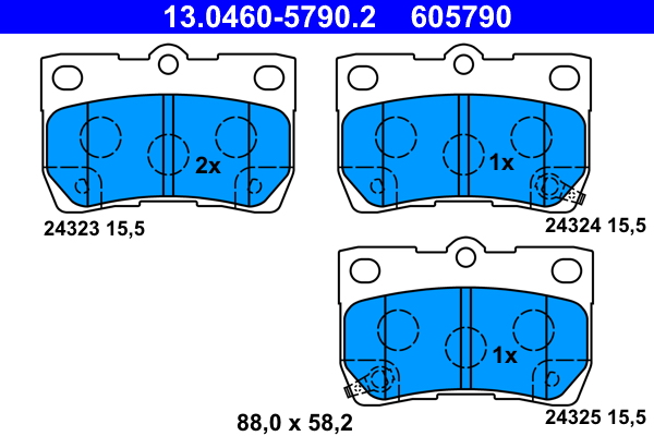 Brake Pad Set, disc brake (Rear axle)  Art. 13046057902