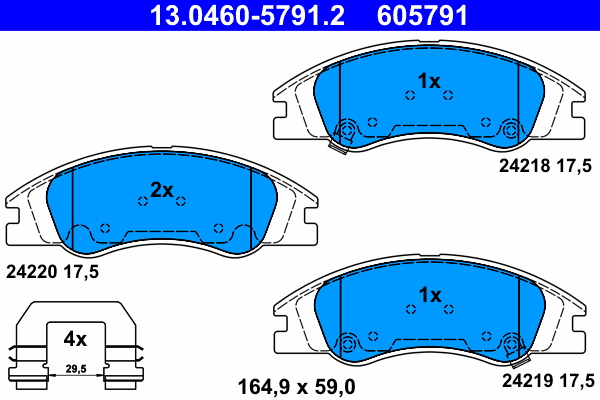 Brake Pad Set, disc brake (Front axle)  Art. 13046057912