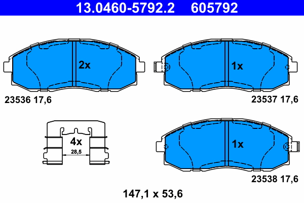 Brake Pad Set, disc brake (Front axle)  Art. 13046057922