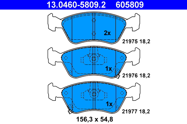 Brake Pad Set, disc brake (Front axle)  Art. 13046058092