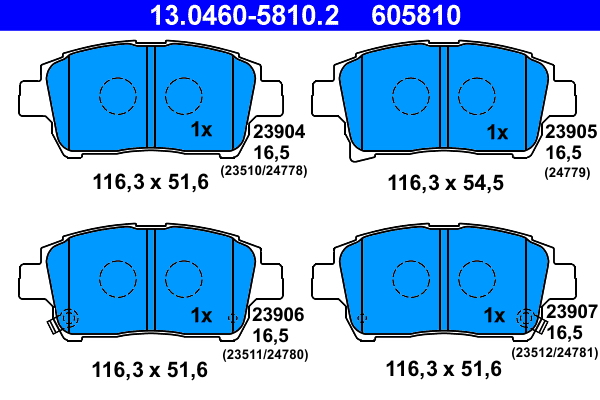 Brake Pad Set, disc brake (Front axle)  Art. 13046058102