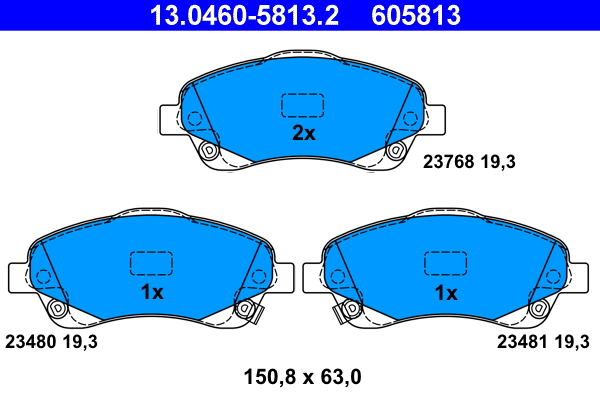 Brake Pad Set, disc brake (Front axle)  Art. 13046058132