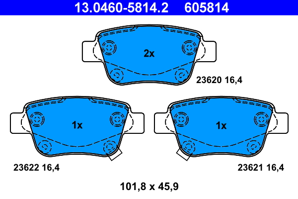 Brake Pad Set, disc brake (Rear axle)  Art. 13046058142