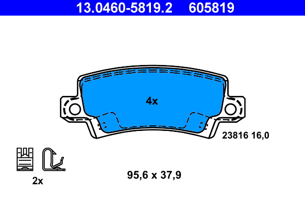 Brake Pad Set, disc brake (Rear axle)  Art. 13046058192