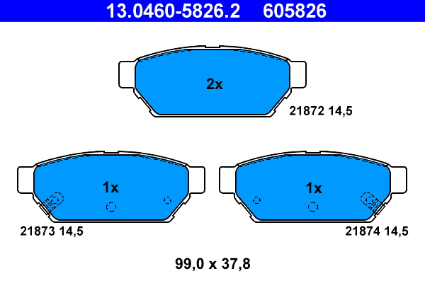 Brake Pad Set, disc brake (Rear axle)  Art. 13046058262