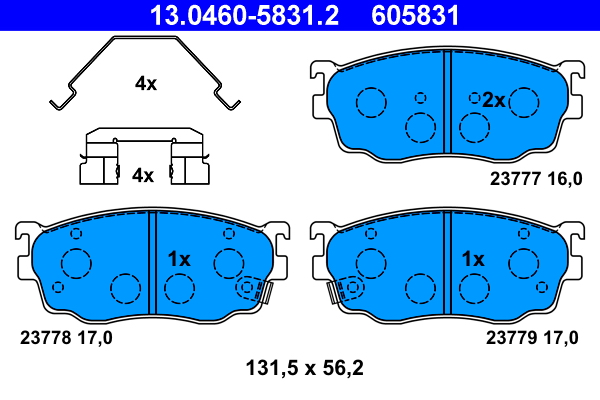 Brake Pad Set, disc brake (Front axle)  Art. 13046058312