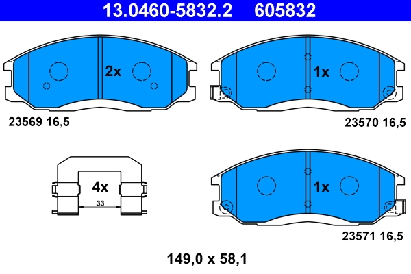 Brake Pad Set, disc brake (Front axle)  Art. 13046058322