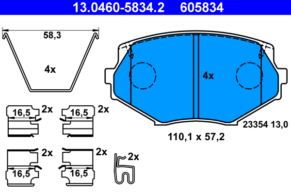 Brake Pad Set, disc brake (Front axle)  Art. 13046058342