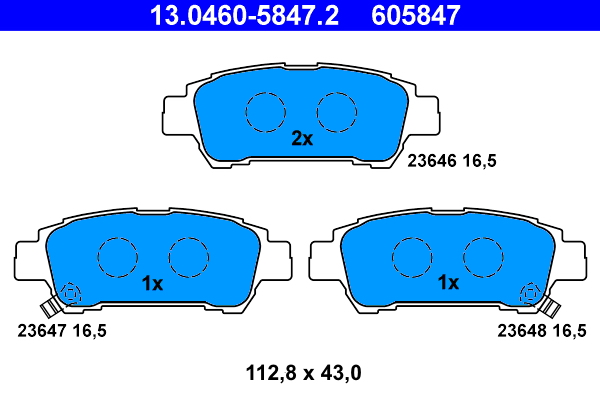 Brake Pad Set, disc brake (Rear axle)  Art. 13046058472