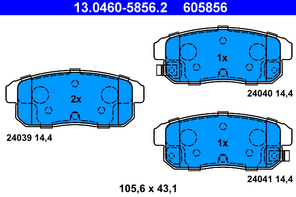 Brake Pad Set, disc brake (Rear axle)  Art. 13046058562