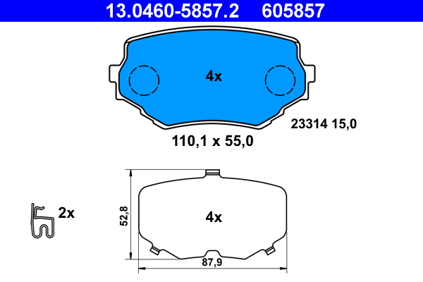 Brake Pad Set, disc brake (Front axle)  Art. 13046058572